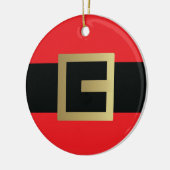 Santa Claus Belt Christmas Keramisch Ornament (Links)