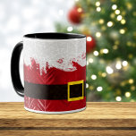 Santa Claus Belt Cute Christmas Mug<br><div class="desc">Cette tasse parle du Père Noël,  de sa barbe,  de son costume rouge et de sa ceinture ! Votre nom ou tout autre texte personnalisé se trouve en bas d'un côté.</div>