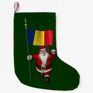 Santa Claus Bezoekend Roemenië Kleine Kerstsok