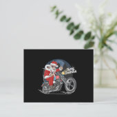 Santa Claus Biker US Flag Motorcycle Christmas Gif Briefkaart (Staand voorkant)