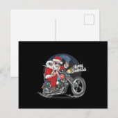Santa Claus Biker US Flag Motorcycle Christmas Gif Briefkaart (Voorkant / Achterkant)
