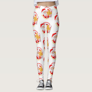 Santa Claus blij leggings nieuw jaar