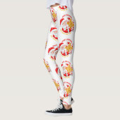 Santa Claus blij leggings nieuw jaar (Links)