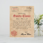 Santa Claus Brief van Santa  Printable (Staand voorkant)