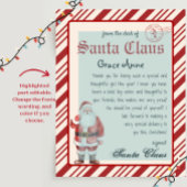 Santa Claus Brief van Santa Printable