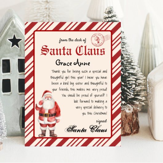 Santa Claus Brief van Santa Printable