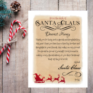 Santa Claus Brief van Santa Sleigh Printable
