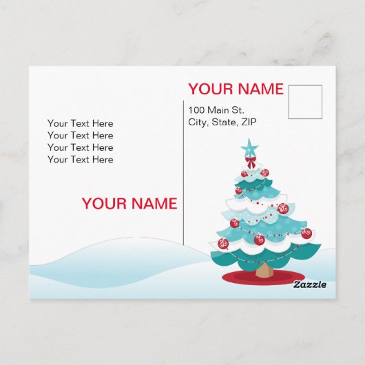 Santa Claus Briefkaart (Achterkant)