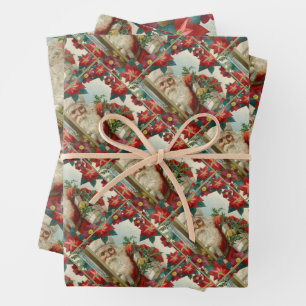 Santa Claus bringing gifts and presents Inpakpapier Vel