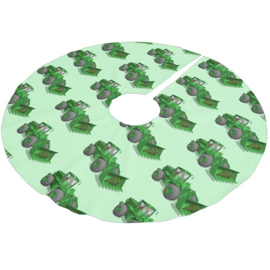 Santa Claus Bulldozer Operator Kerstboom Rok (Gekanteld)