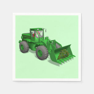 Santa Claus Bulldozer Operator Servet