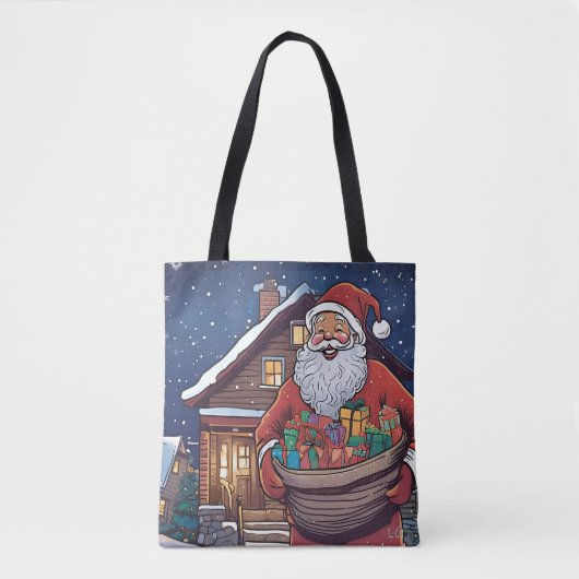 Santa Claus Cadeau Bag | Draagtas (Voorkant)