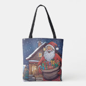 Santa Claus Cadeau Bag | Draagtas (Achterkant)