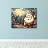 Santa Claus Canvas Afdruk (Insitu (Houten vloer))
