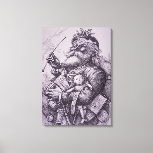 Santa Claus Canvas Afdruk