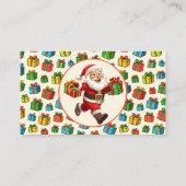 Santa Claus Carte de visite de vacances Magie (Dos)