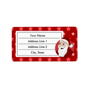 Santa Claus Cartoon Etiket