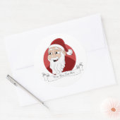 Santa Claus Cartoon Ronde Sticker (Envelop)
