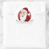 Santa Claus Cartoon Ronde Sticker (Tas)
