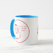 Santa Claus Christmas Coffee Mug Cute & Funny Mok (Voorkant links)