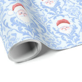  Santa Claus Christmas Damask Cadeaupapier (Rol Hoek)