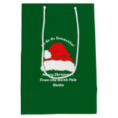 Santa Claus Christmas Gift Medium Cadeauzakje (Achterkant)