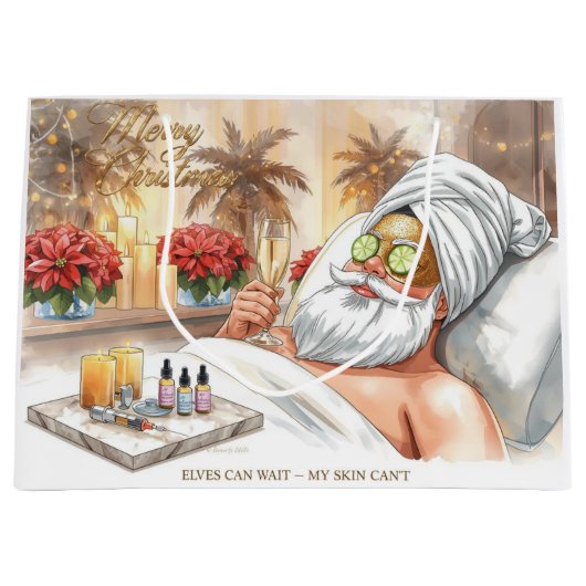 Santa Claus Christmas in Spa for Spa Lovers Groot Cadeauzakje (Voorkant)