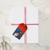 SANTA CLAUS , CHRISTMAS NIGHT CADEAULABEL (Met Touw)