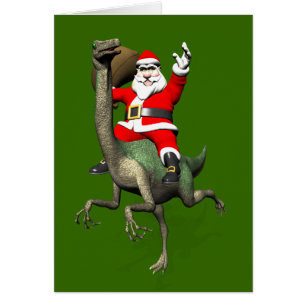 Santa Claus Circulant Sur Gallimimus