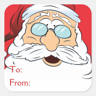 Santa Claus Close-up Vierkante Sticker