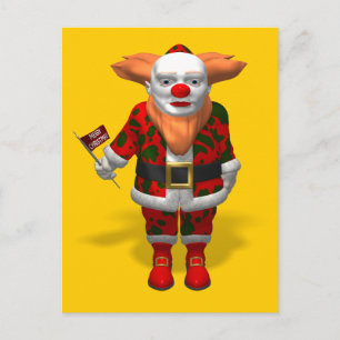 Santa Claus Clown Feestdagenkaart