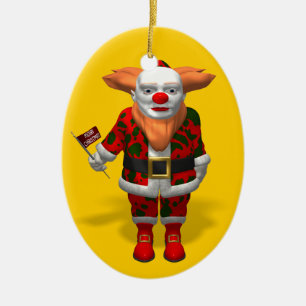 Santa Claus Clown Keramisch Ornament