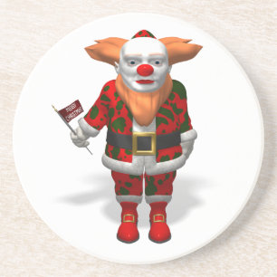 Santa Claus Clown Zandsteen Onderzetter