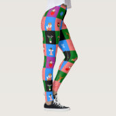 santa claus colblock leggings (Droite)