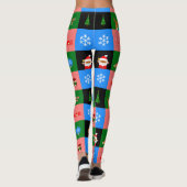 santa claus colblock leggings (Dos)