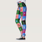 santa claus colblock leggings (Gauche)
