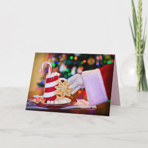 santa claus cookies carte de voeux
