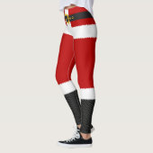 Santa Claus Costume de Noël Rouge Leggings (Gauche)