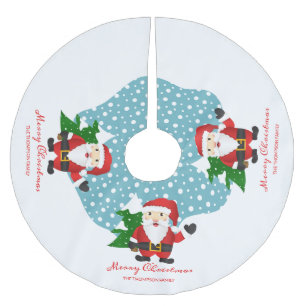 Santa Claus Custom Family Name Merry Kerstry Kerstboom Rok