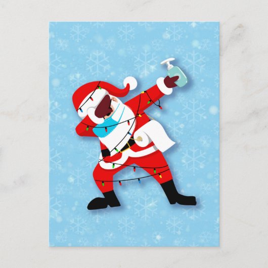Santa Claus Dabbing kerstviid Briefkaart (Voorkant)