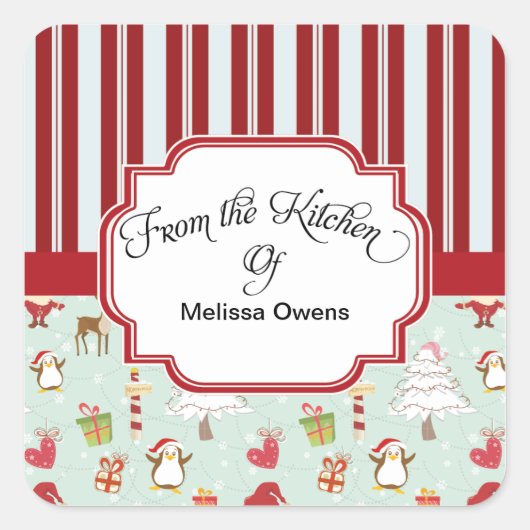 Santa Claus De la cuisine de Baking Stickers (Devant)