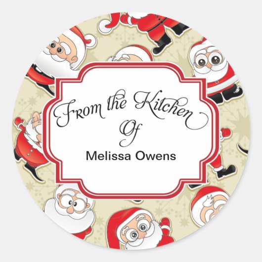 Santa Claus De la cuisine de Baking Stickers (Devant)