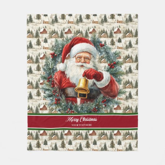  Santa Claus Deken met Aangepaste Naam (Voorkant)