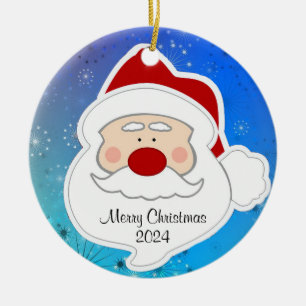 Santa Claus Design de Noël Ornement en céramique