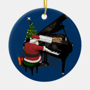 Santa Claus die Piano afspeelt Keramisch Ornament