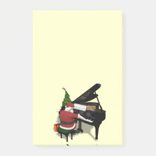 Santa Claus die Piano afspeelt Post-it® Notes