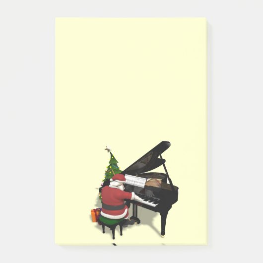 Santa Claus die Piano afspeelt Post-it® Notes (Voorkant)