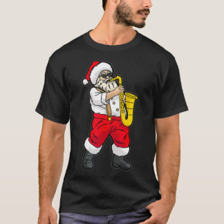 Santa Claus die Saxophone speelt T-shirt