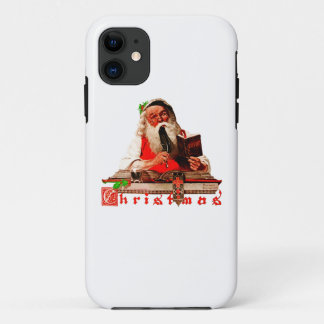 Santa Claus die zijn lijst controleert iPhone 11 Hoesje