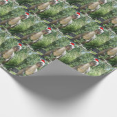 Santa Claus Dinosaur Cadeaupapier (Hoek)